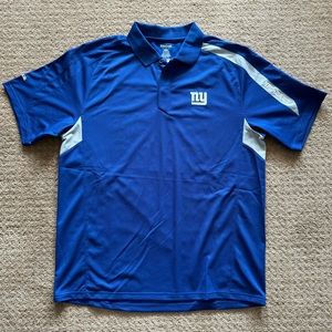 Reebok NY Giants Blue Polo Short Sleeve Shirt (L)